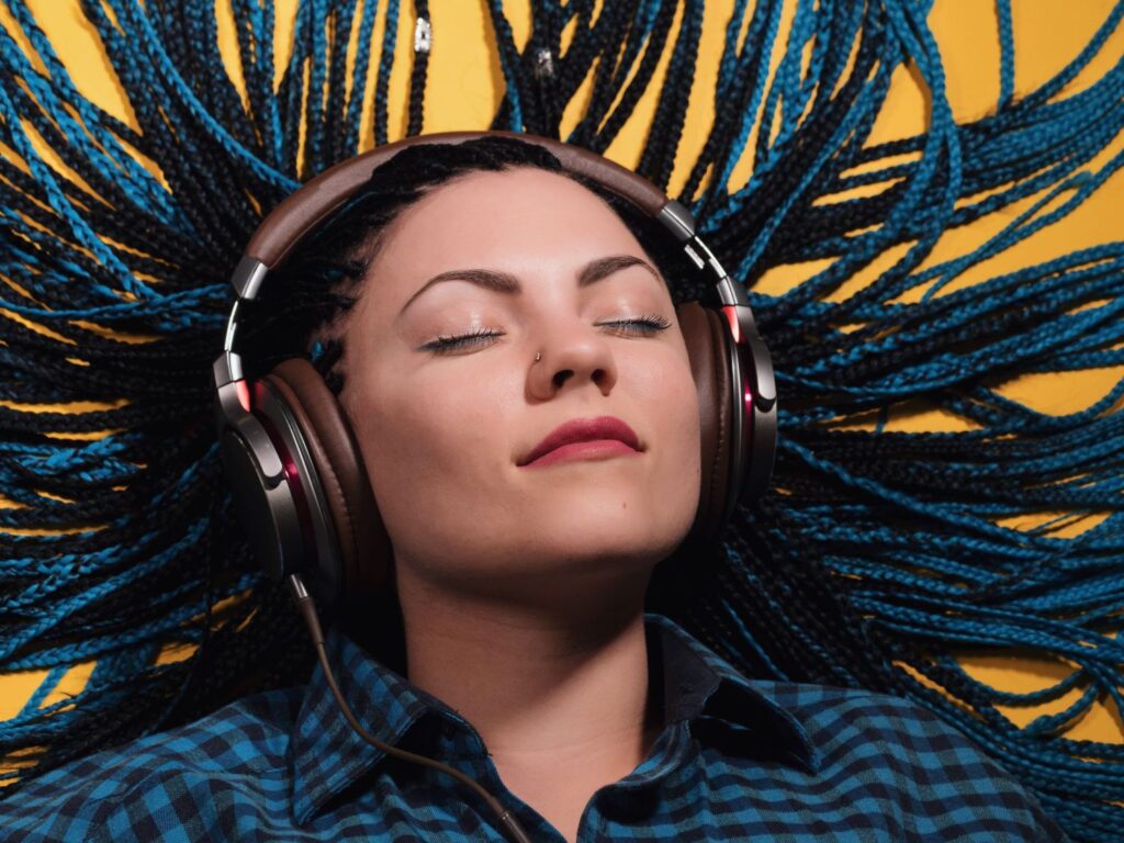 listening to music